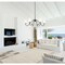 Z-Lite Gianna Chandelier, 6-Light, 46.25 In.W x 20.75 In.H, Matte Black/White 7509-6-46MB - alternate 6
